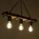 GLISTER 201-0003 Vintage Κρεμαστό Φωτιστικό Ράγα Τρίφωτο 3 x E27 IP20 Μπεζ Ξύλο με Μαύρο Σχοινί - Μ50 x Π9 x Υ10cm GLISTER 201-0003 Vintage Κρεμαστό Φωτιστικό Ράγα Τρίφωτο 3 x E27 IP20 Μπεζ Ξύλο με Μαύρο Σχοινί - Μ50 x Π9 x Υ10cm