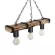 GLISTER 201-0003 Vintage Κρεμαστό Φωτιστικό Ράγα Τρίφωτο 3 x E27 IP20 Μπεζ Ξύλο με Μαύρο Σχοινί - Μ50 x Π9 x Υ10cm GLISTER 201-0003 Vintage Κρεμαστό Φωτιστικό Ράγα Τρίφωτο 3 x E27 IP20 Μπεζ Ξύλο με Μαύρο Σχοινί - Μ50 x Π9 x Υ10cm
