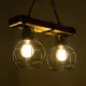 STARLO 201-0005 Vintage Κρεμαστό Φωτιστικό Ράγα Δίφωτο 2 x E27 IP20 Μπεζ Ξύλο με Μαύρο Μέταλλο - Μ40 x Π15x Υ65cm STARLO 201-0005 Vintage Κρεμαστό Φωτιστικό Ράγα Δίφωτο 2 x E27 IP20 Μπεζ Ξύλο με Μαύρο Μέταλλο - Μ40 x Π15x Υ65cm