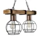 STARLO 201-0005 Vintage Κρεμαστό Φωτιστικό Ράγα Δίφωτο 2 x E27 IP20 Μπεζ Ξύλο με Μαύρο Μέταλλο - Μ40 x Π15x Υ65cm STARLO 201-0005 Vintage Κρεμαστό Φωτιστικό Ράγα Δίφωτο 2 x E27 IP20 Μπεζ Ξύλο με Μαύρο Μέταλλο - Μ40 x Π15x Υ65cm