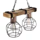 STARLO 201-0005 Vintage Κρεμαστό Φωτιστικό Ράγα Δίφωτο 2 x E27 IP20 Μπεζ Ξύλο με Μαύρο Μέταλλο - Μ40 x Π15x Υ65cm STARLO 201-0005 Vintage Κρεμαστό Φωτιστικό Ράγα Δίφωτο 2 x E27 IP20 Μπεζ Ξύλο με Μαύρο Μέταλλο - Μ40 x Π15x Υ65cm