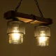 GLORA 201-0008 Vintage Κρεμαστό Φωτιστικό Ράγα Δίφωτο 2 x E27 IP20 Μπεζ Ξύλο με Μαύρο Μέταλλο & Μελί Γυαλί - Μ38 x Π12 x Υ21cm GLORA 201-0008 Vintage Κρεμαστό Φωτιστικό Ράγα Δίφωτο 2 x E27 IP20 Μπεζ Ξύλο με Μαύρο Μέταλλο & Μελί Γυαλί - Μ38 x Π12 x Υ21cm
