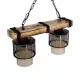 GLORA 201-0008 Vintage Κρεμαστό Φωτιστικό Ράγα Δίφωτο 2 x E27 IP20 Μπεζ Ξύλο με Μαύρο Μέταλλο & Μελί Γυαλί - Μ38 x Π12 x Υ21cm GLORA 201-0008 Vintage Κρεμαστό Φωτιστικό Ράγα Δίφωτο 2 x E27 IP20 Μπεζ Ξύλο με Μαύρο Μέταλλο & Μελί Γυαλί - Μ38 x Π12 x Υ21cm