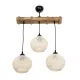 LUMA 201-0011 Vintage Κρεμαστό Φωτιστικό Ράγα Τρίφωτο 3 x E27 IP20 Μπεζ Ξύλο με Μπεζ Σχοινί - Μ55 x Π18 x Υ65cm LUMA 201-0011 Vintage Κρεμαστό Φωτιστικό Ράγα Τρίφωτο 3 x E27 IP20 Μπεζ Ξύλο με Μπεζ Σχοινί - Μ55 x Π18 x Υ65cm