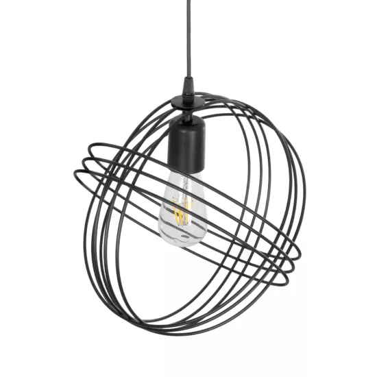 GLOWN 201-0023 Μοντέρνο Κρεμαστό Φωτιστικό Οροφής με Ντουί 1 x E27 AC 220-240V IP20 - Μαύρο - Μ30 x Π30 x Υ33cm