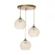 ILLUMIO 201-0027 Vintage Κρεμαστό Φωτιστικό Μπάλα Τρίφωτο 3 x E27 IP20 Χρυσό Μέταλλο με Μπεζ Σχοινί - Μ40 x Π40 x Υ53cm