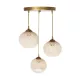 ILLUMIO 201-0027 Vintage Κρεμαστό Φωτιστικό Μπάλα Τρίφωτο 3 x E27 IP20 Χρυσό Μέταλλο με Μπεζ Σχοινί - Μ40 x Π40 x Υ53cm