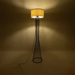 NOVA 201-0036 Μοντέρνο Επιδαπέδιο Φωτιστικό με Ντουί 1 x E27 AC 220-240V IP20 - Μαύρο & Λευκό - Μ36 x Π36 x Υ148cm