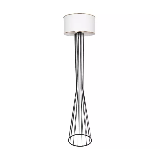 NOVA 201-0036 Μοντέρνο Επιδαπέδιο Φωτιστικό 1 x E27 IP20 Μαύρο Μεταλλό με Λευκό Ύφασμα - Μ36 x Π36 x Υ148cm NOVA 201-0036 Μοντέρνο Επιδαπέδιο Φωτιστικό 1 x E27 IP20 Μαύρο Μεταλλό με Λευκό Ύφασμα - Μ36 x Π36 x Υ148cm