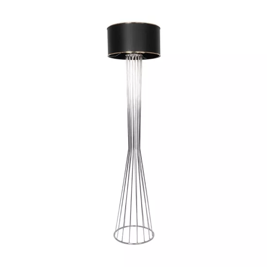 NOVA 201-0039 Μοντέρνο Επιδαπέδιο Φωτιστικό 1 x E27 IP20 Ασημί Μεταλλό με Μαύρο Ύφασμα - Μ36 x Π36 x Υ148cm NOVA 201-0039 Μοντέρνο Επιδαπέδιο Φωτιστικό 1 x E27 IP20 Ασημί Μεταλλό με Μαύρο Ύφασμα - Μ36 x Π36 x Υ148cm
