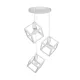 DISE 201-0054 Μοντέρνο Κρεμαστό Φωτιστικό Οροφής με Ντουί 3 x E27 AC 220-240V IP20 - Λευκό - Μ48 x Π48 x Υ65cm