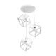 DISE 201-0054 Μοντέρνο Κρεμαστό Φωτιστικό Οροφής με Ντουί 3 x E27 AC 220-240V IP20 - Λευκό - Μ48 x Π48 x Υ65cm