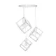 DISE 201-0054 Μοντέρνο Κρεμαστό Φωτιστικό Οροφής με Ντουί 3 x E27 AC 220-240V IP20 - Λευκό - Μ48 x Π48 x Υ65cm