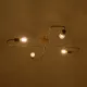 MOORNA 201-0065 Vintage Φωτιστικό Οροφής Πλέγμα Πολύφωτο 4 x E27 IP20 Χρυσό Μέταλλο - Μ97 x Π97 x Υ7cm