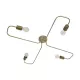 MOORNA 201-0065 Vintage Φωτιστικό Οροφής Πλέγμα Πολύφωτο 4 x E27 IP20 Χρυσό Μέταλλο - Μ97 x Π97 x Υ7cm