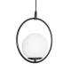 CIRCLE 201-0075 Vintage Κρεμαστό Φωτιστικό Μονόφωτο Μπάλα 1 x E27 IP20 Μαύρο Μέταλλο με Λευκό Γυαλί - Μ26 x Π26 x Υ29cm CIRCLE 201-0075 Vintage Κρεμαστό Φωτιστικό Μονόφωτο Μπάλα 1 x E27 IP20 Μαύρο Μέταλλο με Λευκό Γυαλί - Μ26 x Π26 x Υ29cm