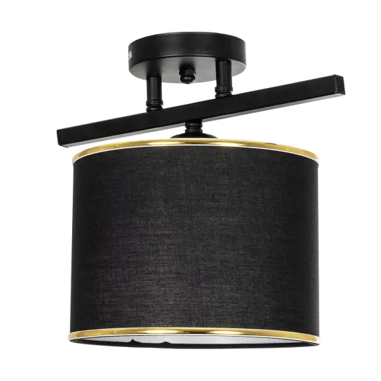 GLOWEN 201-0087 Vintage Φωτιστικό Οροφής Ράγα Μονόφωτο 1 x E27 IP20 Μαύρο Μέταλλο με Καφέ Υφάσμα - Μ30 x Π20 x Υ20cm GLOWEN 201-0087 Vintage Φωτιστικό Οροφής Ράγα Μονόφωτο 1 x E27 IP20 Μαύρο Μέταλλο με Καφέ Υφάσμα - Μ30 x Π20 x Υ20cm