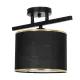 GLOWEN 201-0087 Vintage Φωτιστικό Οροφής Ράγα Μονόφωτο 1 x E27 IP20 Μαύρο Μέταλλο με Καφέ Υφάσμα - Μ30 x Π20 x Υ20cm GLOWEN 201-0087 Vintage Φωτιστικό Οροφής Ράγα Μονόφωτο 1 x E27 IP20 Μαύρο Μέταλλο με Καφέ Υφάσμα - Μ30 x Π20 x Υ20cm