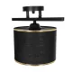GLOWEN 201-0087 Vintage Φωτιστικό Οροφής Ράγα Μονόφωτο 1 x E27 IP20 Μαύρο Μέταλλο με Καφέ Υφάσμα - Μ30 x Π20 x Υ20cm GLOWEN 201-0087 Vintage Φωτιστικό Οροφής Ράγα Μονόφωτο 1 x E27 IP20 Μαύρο Μέταλλο με Καφέ Υφάσμα - Μ30 x Π20 x Υ20cm
