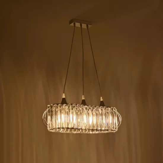 RAZIA 201-0101 Vintage Κρεμαστό Φωτιστικό Κρύσταλλα Τρίφωτο 3 x E27 IP20 Ασημί Μέταλλο με Διάφανο Γυαλί - Μ60 x Π30 x Υ25cm RAZIA 201-0101 Vintage Κρεμαστό Φωτιστικό Κρύσταλλα Τρίφωτο 3 x E27 IP20 Ασημί Μέταλλο με Διάφανο Γυαλί - Μ60 x Π30 x Υ25cm
