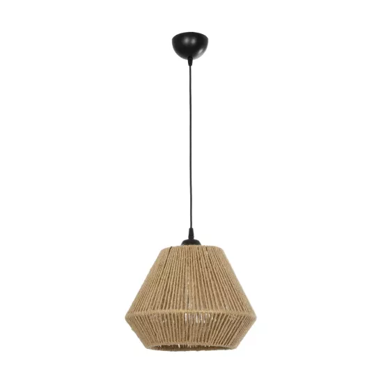 GLARO 201-0112 Vintage Κρεμαστό Φωτιστικό Οροφής με Ντουί 1 x E27 AC 220-240V IP20 - Μπεζ & Μαύρο - Μ32 x Π32 x Υ30cm