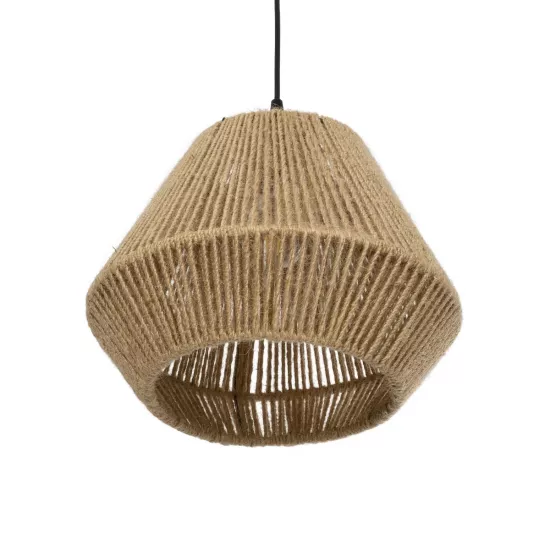 GLARO 201-0112 Vintage Κρεμαστό Φωτιστικό Οροφής με Ντουί 1 x E27 AC 220-240V IP20 - Μπεζ & Μαύρο - Μ32 x Π32 x Υ30cm