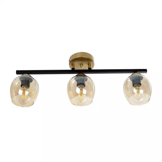 RADIUS 201-0122 Vintage Φωτιστικό Οροφής με Ντουί 3 x E27 AC 220-240V IP20 - Χρυσό, Μαύρο & Μελί- Μ60 x Π13 x Υ16cm RADIUS 201-0122 Vintage Φωτιστικό Οροφής με Ντουί 3 x E27 AC 220-240V IP20 - Χρυσό, Μαύρο & Μελί- Μ60 x Π13 x Υ16cm