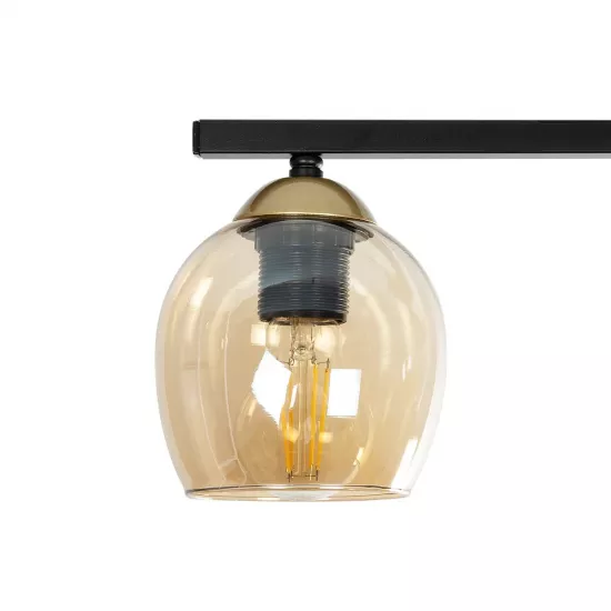 RADIUS 201-0122 Vintage Φωτιστικό Οροφής με Ντουί 3 x E27 AC 220-240V IP20 - Χρυσό, Μαύρο & Μελί- Μ60 x Π13 x Υ16cm RADIUS 201-0122 Vintage Φωτιστικό Οροφής με Ντουί 3 x E27 AC 220-240V IP20 - Χρυσό, Μαύρο & Μελί- Μ60 x Π13 x Υ16cm