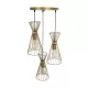 FLIXIO 201-0126 Vintage Κρεμαστό Φωτιστικό Οροφής με Ντουί 3 x E27 AC 220-240V IP20 - Χρυσό - Μ40 x Π40 x Υ70cm FLIXIO 201-0126 Vintage Κρεμαστό Φωτιστικό Οροφής με Ντουί 3 x E27 AC 220-240V IP20 - Χρυσό - Μ40 x Π40 x Υ70cm