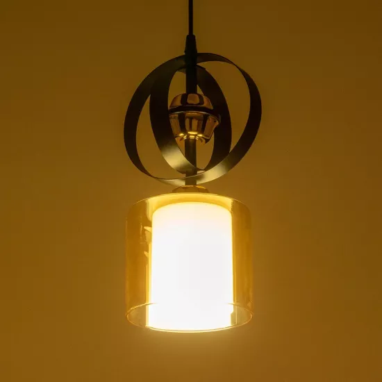 ZENIA 201-0134 Vintage Κρεμαστό Φωτιστικό Οροφής με Ντουί 1 x E27 AC 220-240V IP20 - Μαύρο - Μ16 x Π16 x Υ70cm