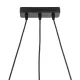 GLINDER 201-0141 Vintage Κρεμαστό Φωτιστικό Οροφής με Ντουί 3 x E27 AC 220-240V IP20 - Μαύρο & Μελί - Μ53 x Π25 x Υ23cm