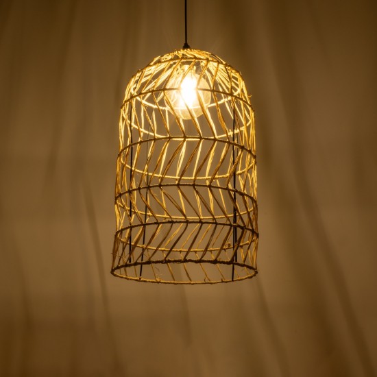 NETI 205-0025 Boho Κρεμαστό Φωτιστικό Οροφής με Ντουί 1 x E27 AC 220-240V IP20 - Μπεζ - M35 x Π35 x Υ63cm