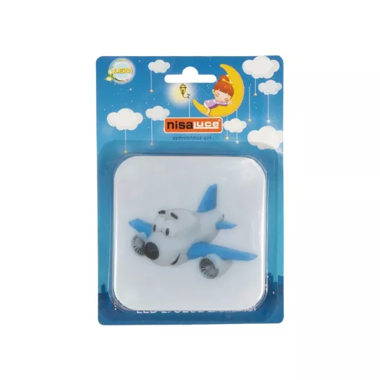 KIDDO 202-0003 Παιδικό Φωτιστικό Νυκτός LED 1W 95lm 120° AC220-240V IP20 Ψυχρό Λευκό 6000K - Μ5.5 x Π5.5 x Υ8cm - 2 Χρόνια Εγγύηση
