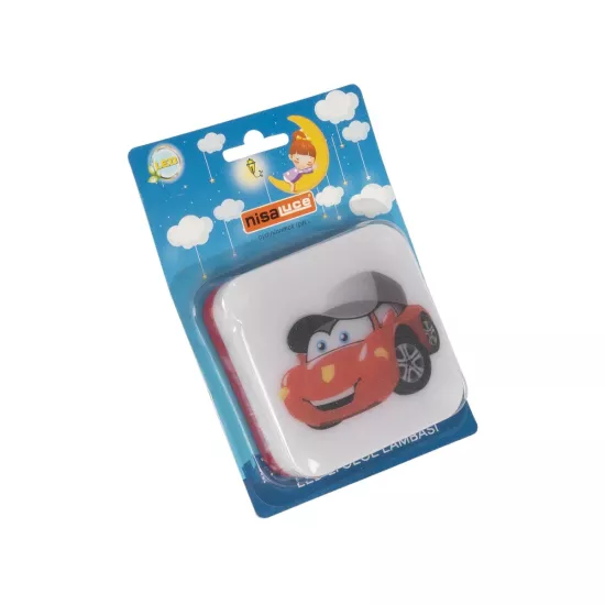 KIDDO 202-0006 Παιδικό Φωτιστικό Νυκτός LED 1W 95lm 120° AC220-240V IP20 Ψυχρό Λευκό 6000K -Μ5.5 x Π5.5 x Υ8cm - 2 Χρόνια Εγγύηση