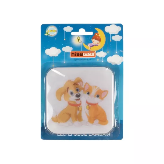 KIDDO 202-0008 Παιδικό Φωτιστικό Νυκτός LED 1W 95lm 120° AC220-240V IP20 Ψυχρό Λευκό 6000K - Μ5.5 x Π5.5 x Υ8cm - 2 Χρόνια Εγγύηση