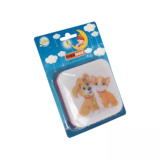 KIDDO 202-0008 Παιδικό Φωτιστικό Νυκτός LED 1W 95lm 120° AC220-240V IP20 Ψυχρό Λευκό 6000K - Μ5.5 x Π5.5 x Υ8cm - 2 Χρόνια Εγγύηση