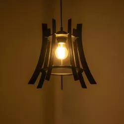 VIVIDUS 202-0029 Μοντέρνο Κρεμαστό Φωτιστικό Οροφής με Ντουί 1 x E27 AC 220-240V IP20 - Μαύρο - Μ30 x Π30 x Υ29cm