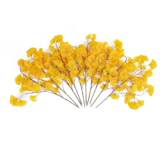 Artificial Garden GINKGO BRANCH 20229 10 x Τεχνητά Διακοσμητικά Κλαδία Γκίγκο Π50 x Υ65cm