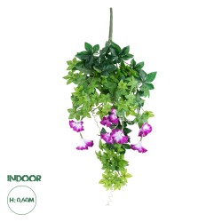 Artificial Garden MORNING GLORY HANGING BRANCH 20238 Τεχνητό Διακοσμητικό Κρεμαστό Φυτό Ιπομέα - Πρωϊνή Χαρά Υ60cm