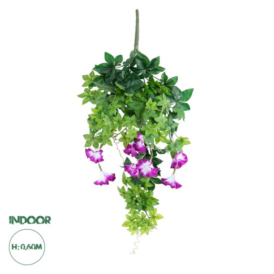 Artificial Garden MORNING GLORY HANGING BRANCH 20238 Τεχνητό Διακοσμητικό Κρεμαστό Φυτό Ιπομέα - Πρωϊνή Χαρά Υ60cm