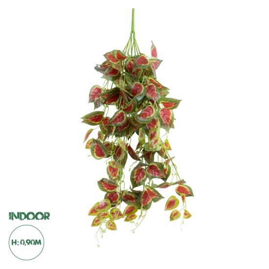 Artificial Garden COLEUS HANGING BRANCH 20255 Τεχνητό Διακοσμητικό Κρεμαστό Φυτό Κολέος Υ90cm