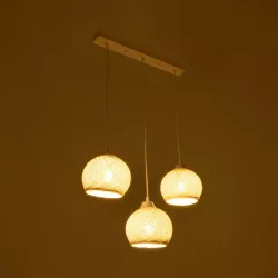 YASAM 203-0027 Vintage Κρεμαστό Φωτιστικό Οροφής με Ντουί 3 x E27 AC 220-240V IP20 - Λευκό - Μ45 x Π18 x Υ30cm