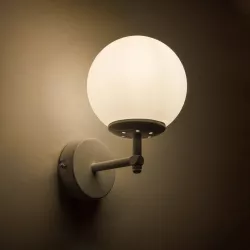 DALPH 203-0030 Vintage Φωτιστικό Τοίχου - Απλίκα με Ντουί 1 x E27 AC 220-240V IP20 - Λευκό - M18 x Π15 x Υ23cm