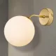 DALPH 203-0033 Vintage Επιτοίχιο Φωτιστικό Απλίκα Μονόφωτο 1 x E27 IP20 Χρυσό Μέταλλο με Λευκό Γυαλί - M15 x Π18 x Υ22.5cm DALPH 203-0033 Vintage Επιτοίχιο Φωτιστικό Απλίκα Μονόφωτο 1 x E27 IP20 Χρυσό Μέταλλο με Λευκό Γυαλί - M15 x Π18 x Υ22.5cm
