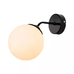 DALPH 203-0034 Vintage Φωτιστικό Τοίχου - Απλίκα με Ντουί 1 x E27 AC 220-240V IP20 - Μαύρο & Λευκό - M15 x Π25 x Υ22cm