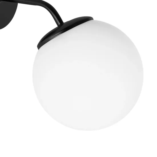 DALPH 203-0034 Vintage Φωτιστικό Τοίχου - Απλίκα με Ντουί 1 x E27 AC 220-240V IP20 - Μαύρο & Λευκό - M15 x Π25 x Υ22cm