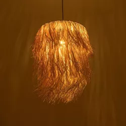 WEG 203-0036 Boho Κρεμαστό Φωτιστικό Οροφής με Ντουί 1 x E27 AC 220-240V IP20 - Μπεζ - M45 x Π45 x Υ53cm