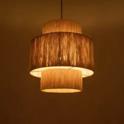 SALTO 203-0037 Boho Κρεμαστό Φωτιστικό Οροφής με Ντουί 1 x E27 AC 220-240V IP20 - Μπεζ - M40 x Π40 x Υ42cm