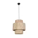SALTO 203-0037 Boho Κρεμαστό Φωτιστικό Καπέλο Μονόφωτο 1 x E27 IP20 Μπέζ Σχοινί - M40 x Π40 x Υ42cm