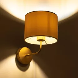 RALPH 203-0039 Vintage Φωτιστικό Τοίχου - Απλίκα με Ντουί 1 x E27 AC 220-240V IP20 - Χρυσό & Λευκό - Μ22 x Π29 x Υ30cm